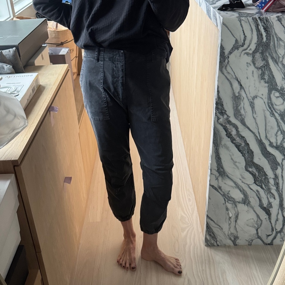 Nili Lotan washed Black Cargo Pants